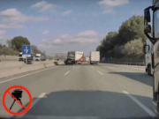 VÍDEO: Temeritat extrema a l’AP-7 a tocar de Parets acaba amb un camió sinistrat
