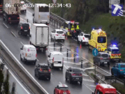 Col·lapse a la C-17 a Mollet per un accident que provoca 4 km de retencions des de Parets del Vallès