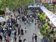La plaça de la Vila es converteix en epicentre de la diada de Sant Jordi a Parets