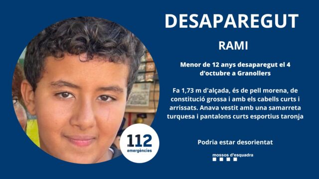 El Rami va desaparèixer el 4 d'octubre a Granollers.